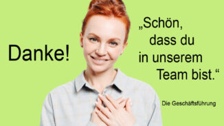 Bild: Schön,dass du in unserem Team bist.