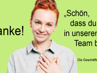 Bild: Schön,dass du in unserem Team bist.